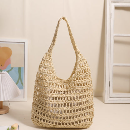 Crochet Handmade Cutout Tote Beach Bag