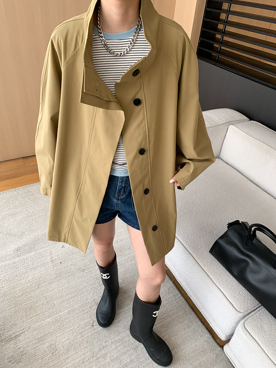 Graceful Draping Long Coat