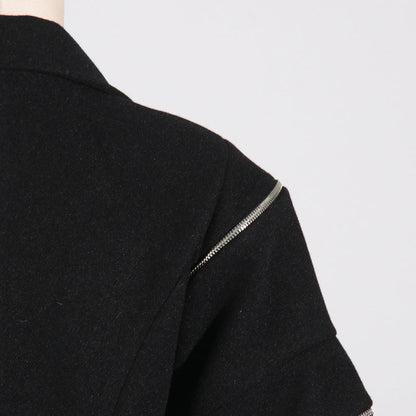 Zipper Asymmetric High-Grade Blazer