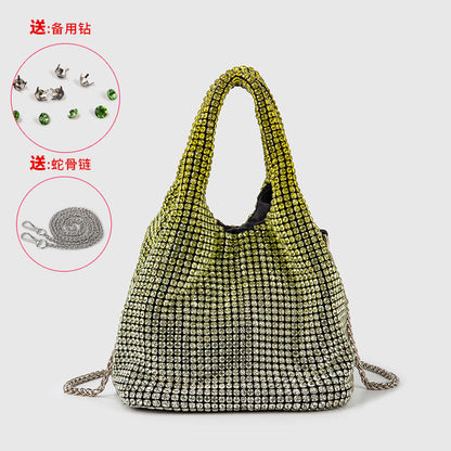 Studded Rhinestone Messenger Bag Handbag