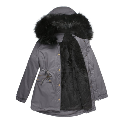 Fleece Lined Hooded Parka Jacket