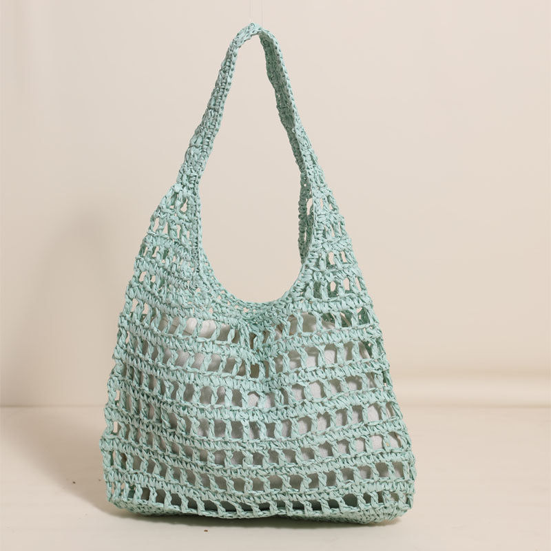 Crochet Handmade Cutout Tote Beach Bag