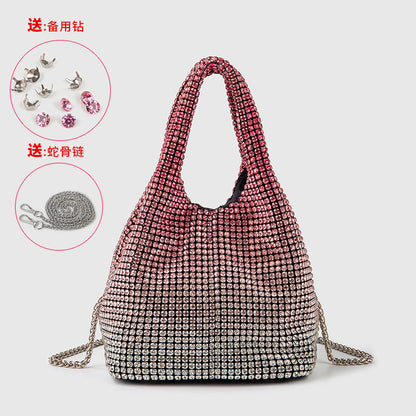 Studded Rhinestone Messenger Bag Handbag