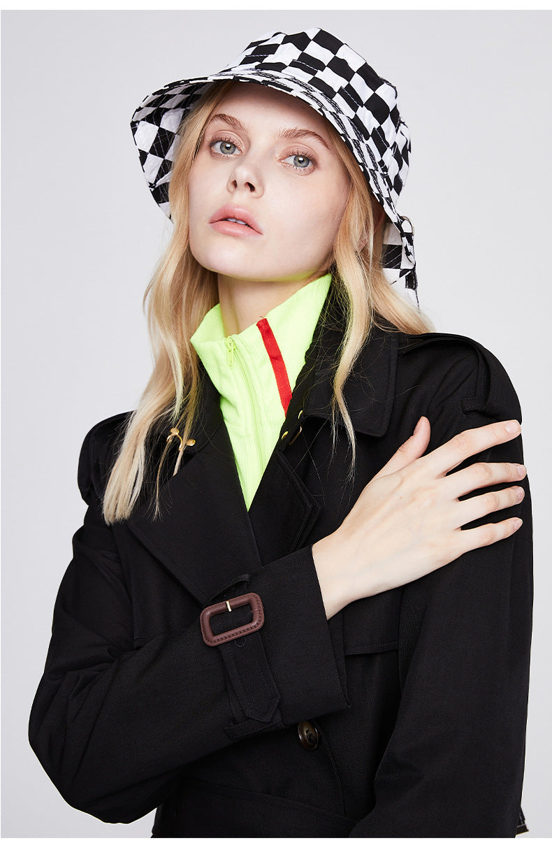 Double Breasted Short Trench Coat