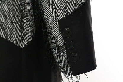 Contrast Color Star Trench Coat