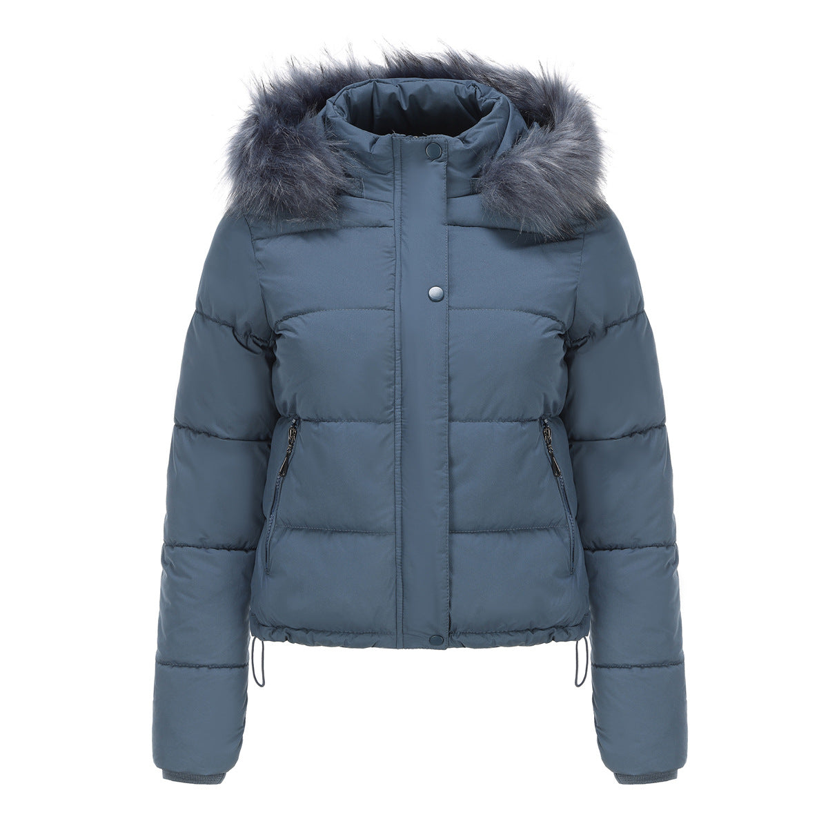 Long Sleeves Cotton Padded Hooded Jacket