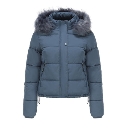 Long Sleeves Cotton Padded Hooded Jacket