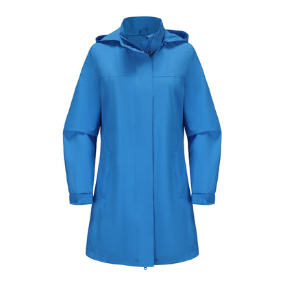 Solid Color Long Sleeve Windbreaker Coat