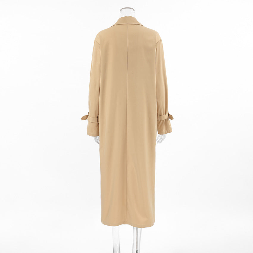 Khaki Double Breasted Trench Coat