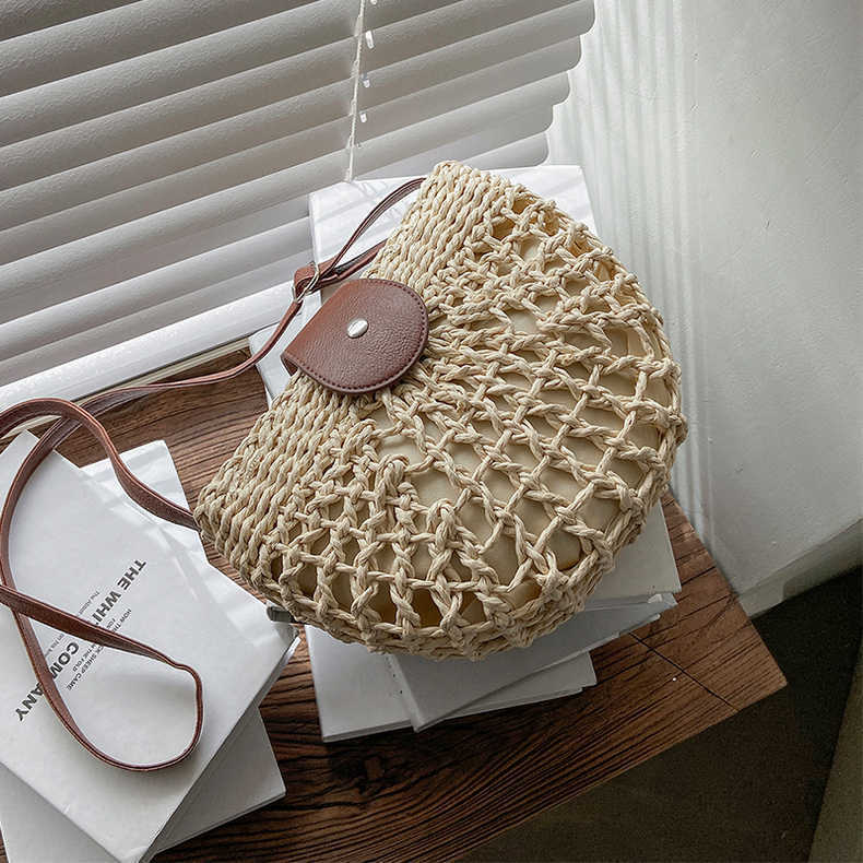 Natural Vegan Straw Bag Shoulder Crossbody