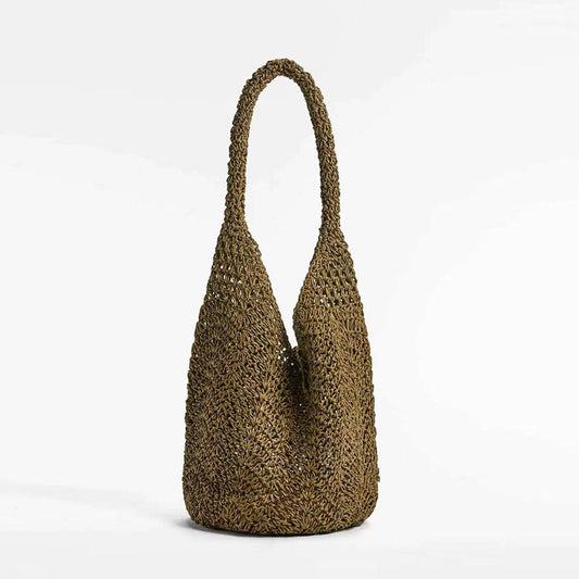 Shoulder Straw Bag Rattan Natural Fibers