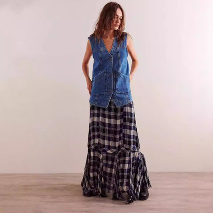 Denim Sleeveless Vest