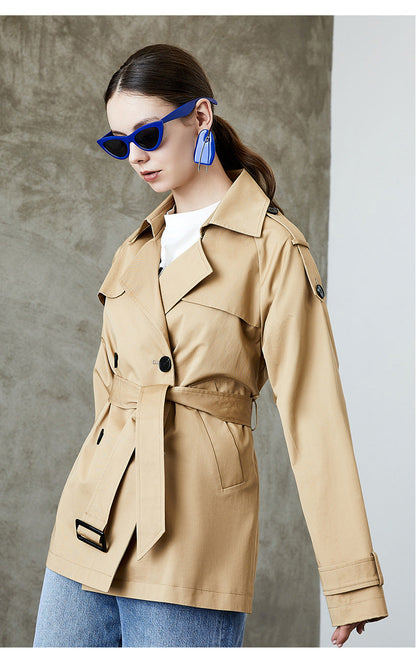 Lace-up Slimming Trench Coat