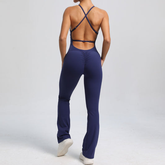Open Back Sporty Jumpsuit