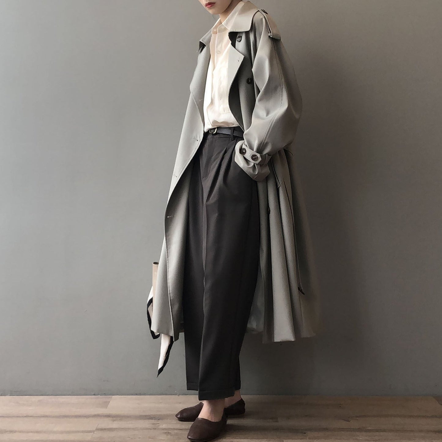 Elegant Loose-Fit Trench Coat