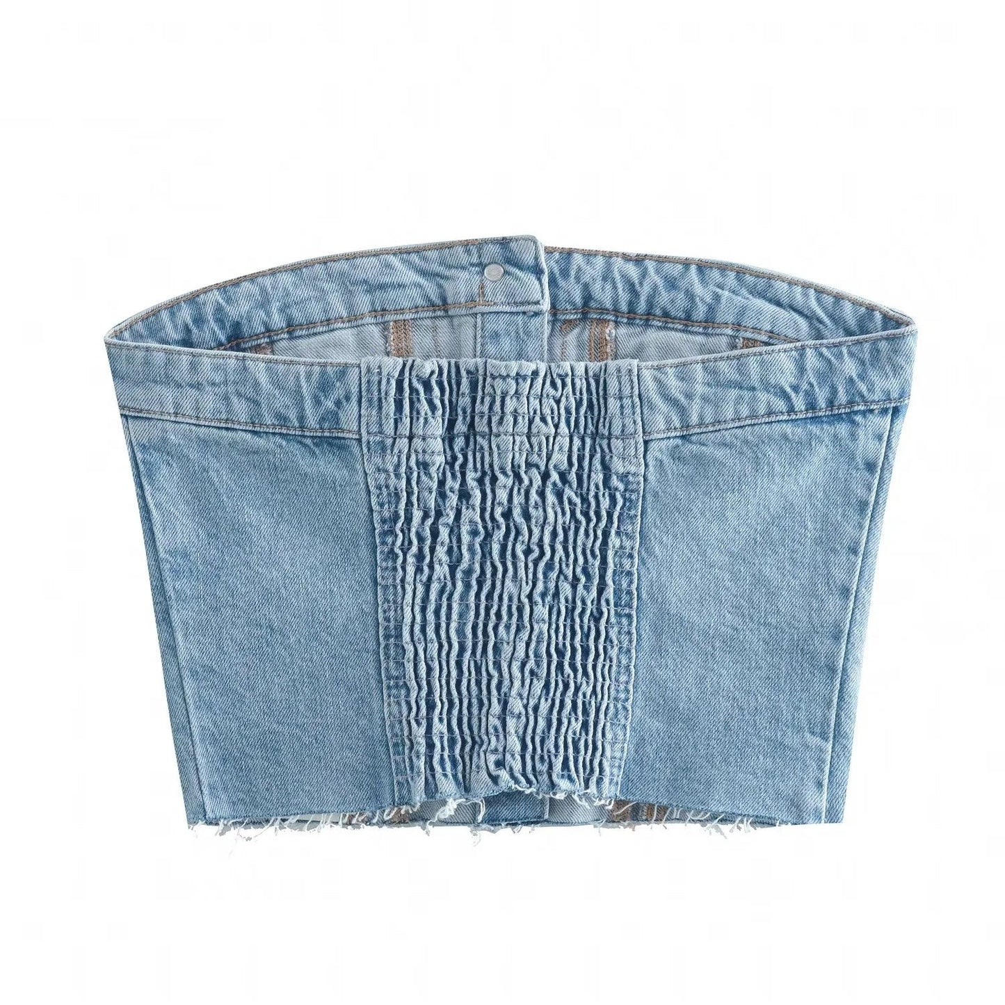 Gina Slim Fit Denim Tube Top Vest