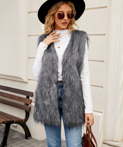 Faux Fur Vest Top