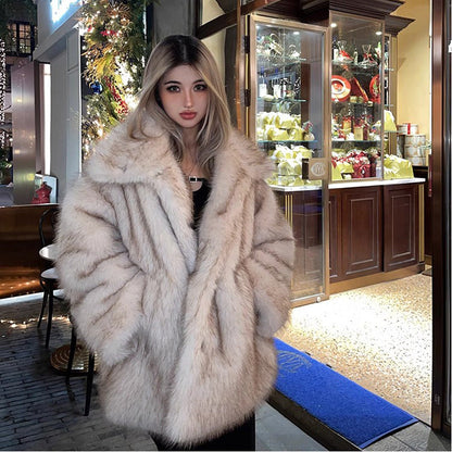 Faux Fur Mid-Length Jackets