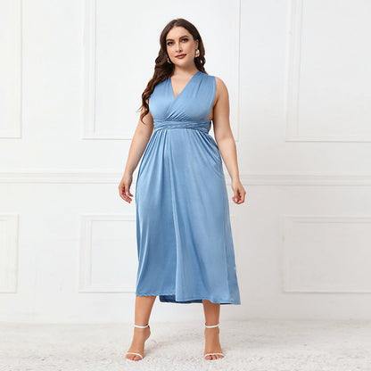 Plus Size Sexy Ankle Length Semi Formal Dress