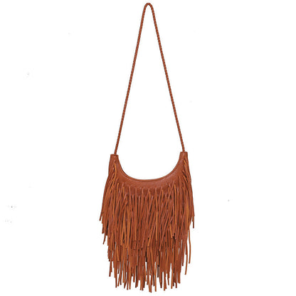 Tassel Bag Soft Leather Handmade Shoulder Messenger Bag