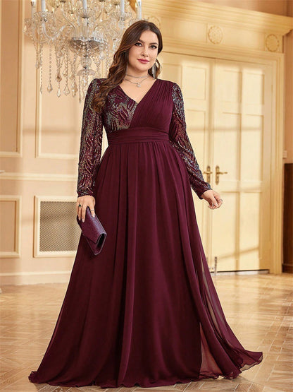 Long Sleeved Evening Dress Special Occasion Dress
