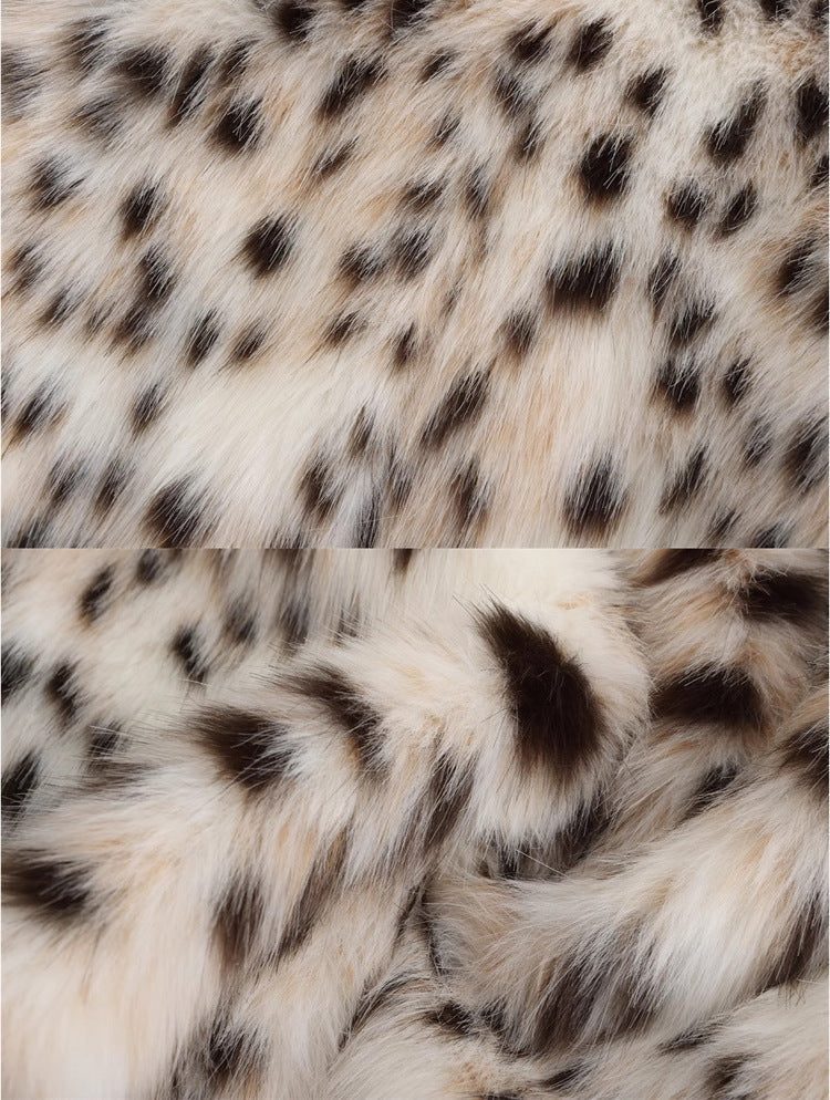 Faux Fur Tigercat Loose Trench Coat