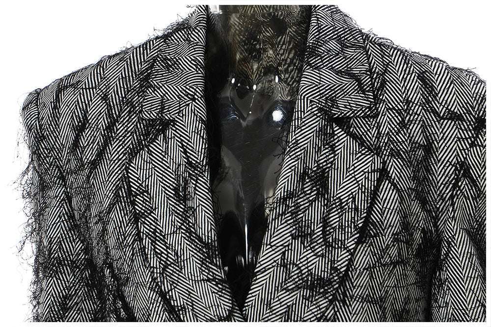 Contrast Color Star Trench Coat