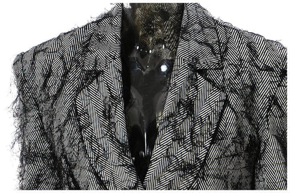 Contrast Color Star Trench Coat