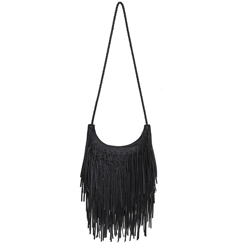 Tassel Bag Soft Leather Handmade Shoulder Messenger Bag