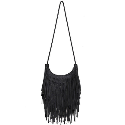 Tassel Bag Soft Leather Handmade Shoulder Messenger Bag