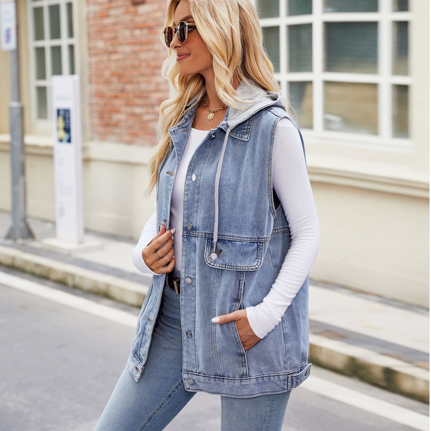 Summer Denim Sleeveless Vest