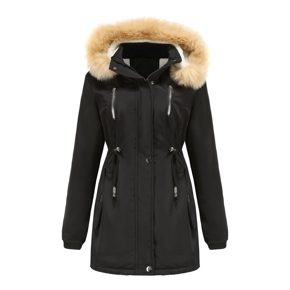 Lambskin Fleece Padded Loose Parkas