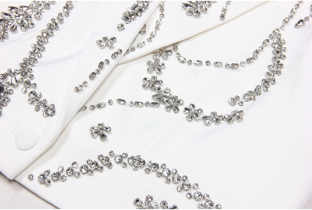 Rhinestone Sleeveless Business Vest