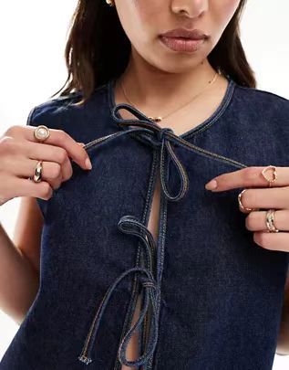 Rope Sleeveless Denim