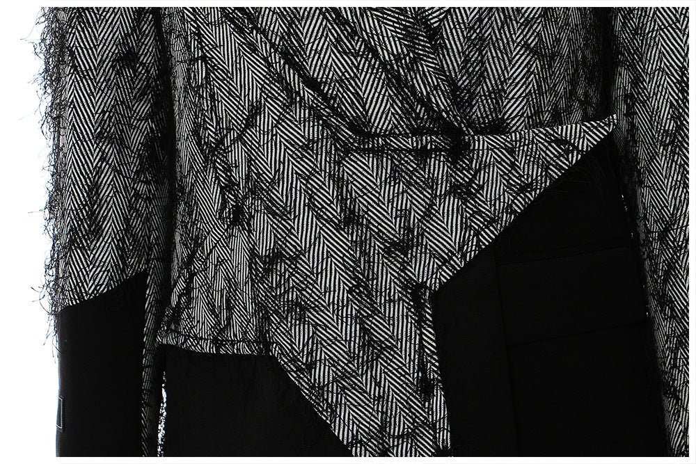 Contrast Color Star Trench Coat