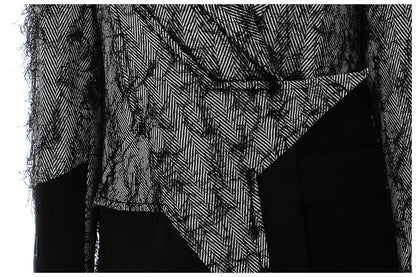 Contrast Color Star Trench Coat