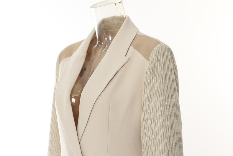 Color Contrast Patchwork Trench Coat