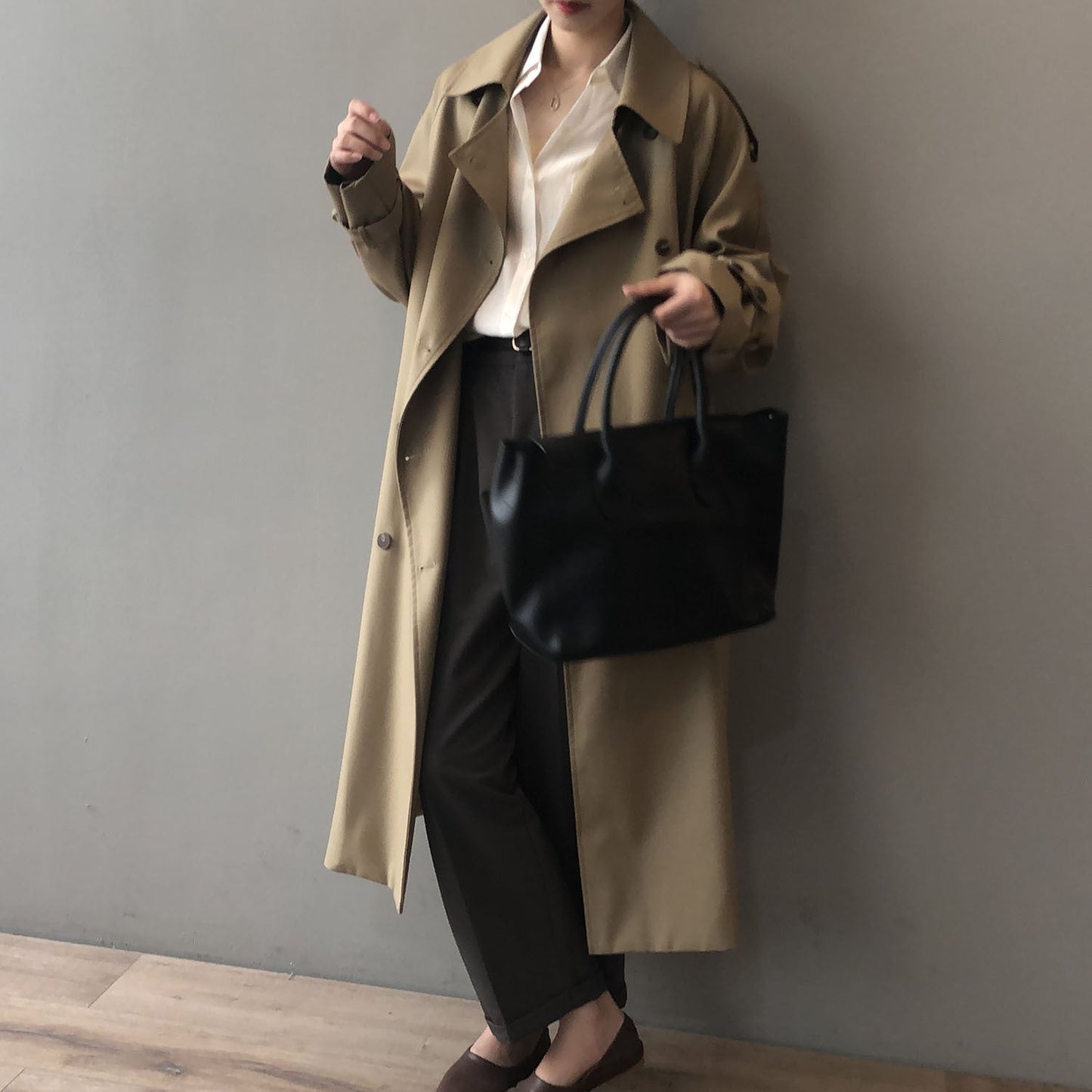 Elegant Loose-Fit Trench Coat