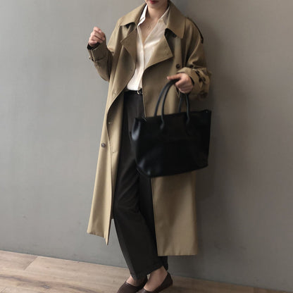 Elegant Loose-Fit Trench Coat