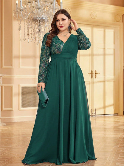 Long Sleeved Evening Dress Special Occasion Dress