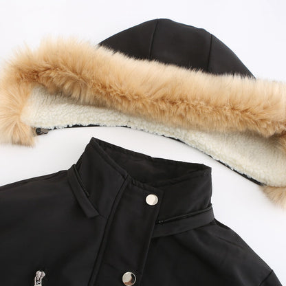 Lambskin Fleece Padded Loose Parkas