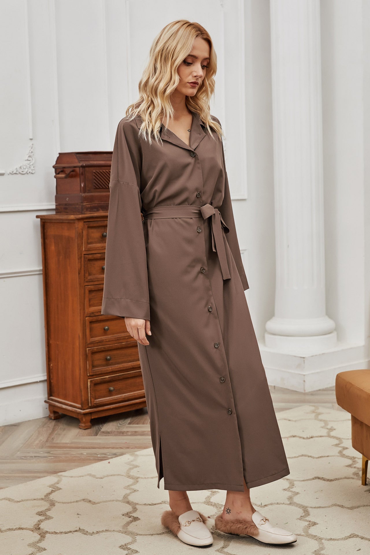 Solid Color Long Coat