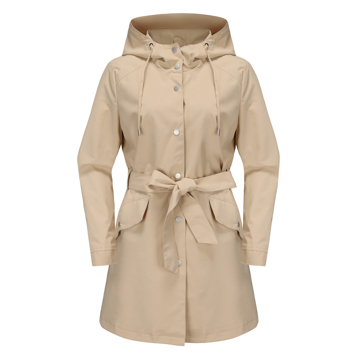 Hooded Waterproof Loose Trench Coat