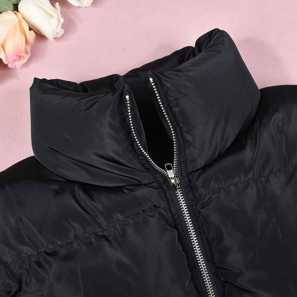 Cotton Padded Zipper Vest Coat