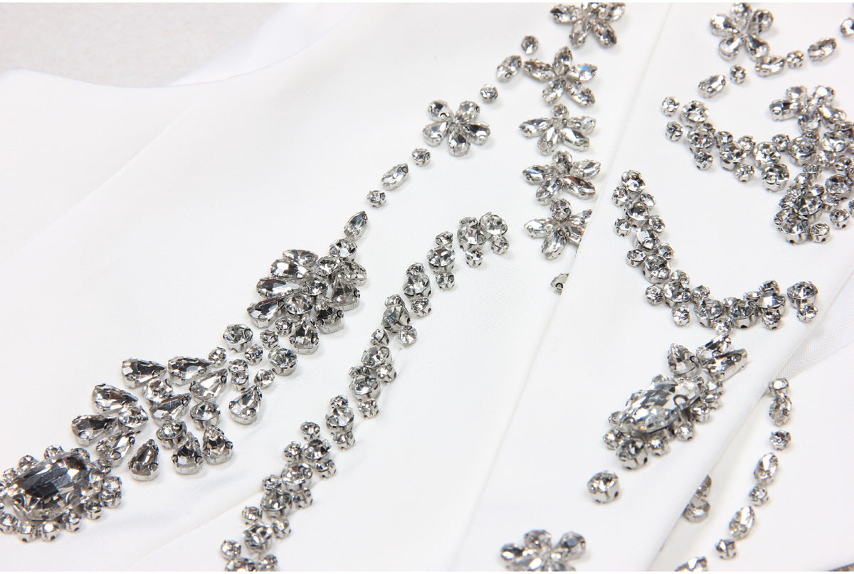 Rhinestone Sleeveless Business Vest