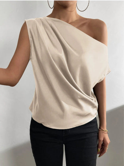 One Shoulder Sleeveless Top