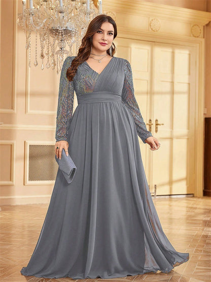 Long Sleeved Evening Dress Special Occasion Dress