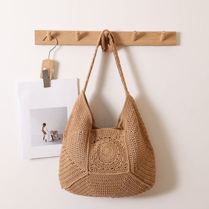 Classic Cotton Crochet Shoulder Bag