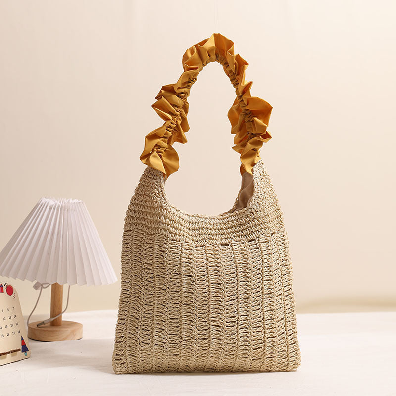 Lacework Straw Bag Solid Color Woven Bag Casual