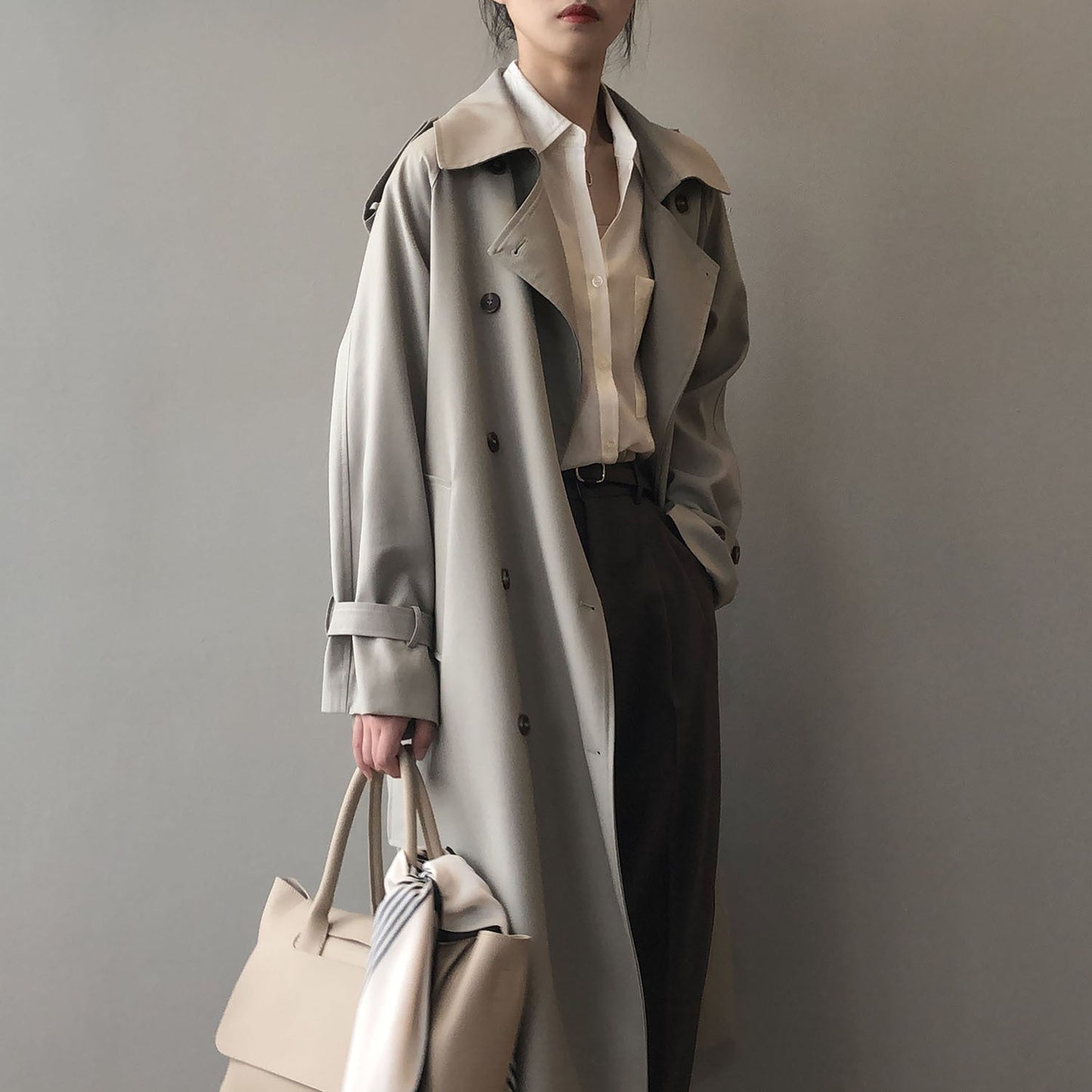 Elegant Loose-Fit Trench Coat
